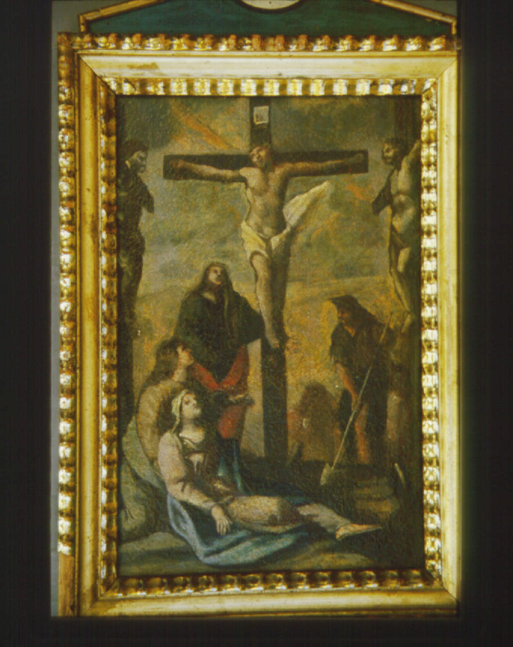 stazione XII: Gesù innalzato e morto in croce (Via Crucis, elemento d'insieme) - ambito Italia centrale (fine/inizio secc. XVIII/ XIX)