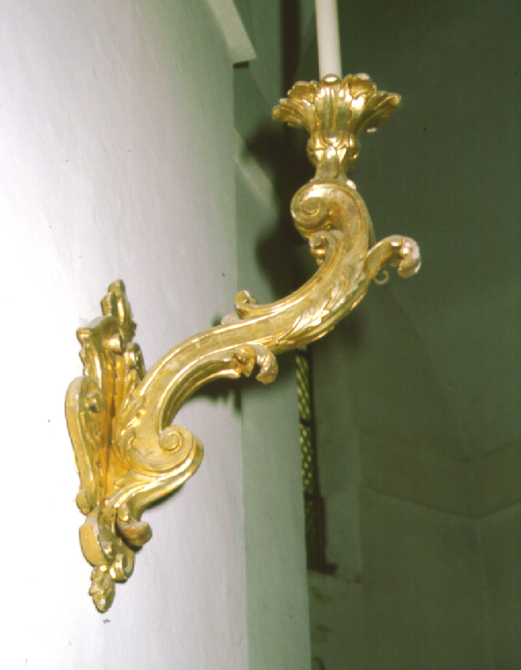 candeliere da parete, coppia - bottega marchigiana (sec. XIX)