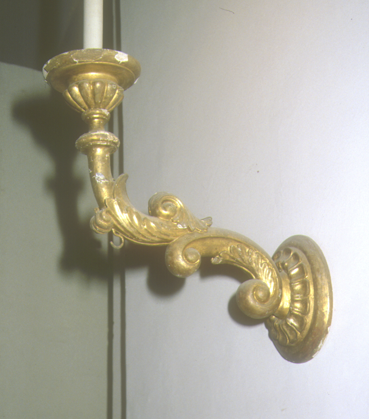 candeliere da parete, coppia - bottega marchigiana (sec. XIX)