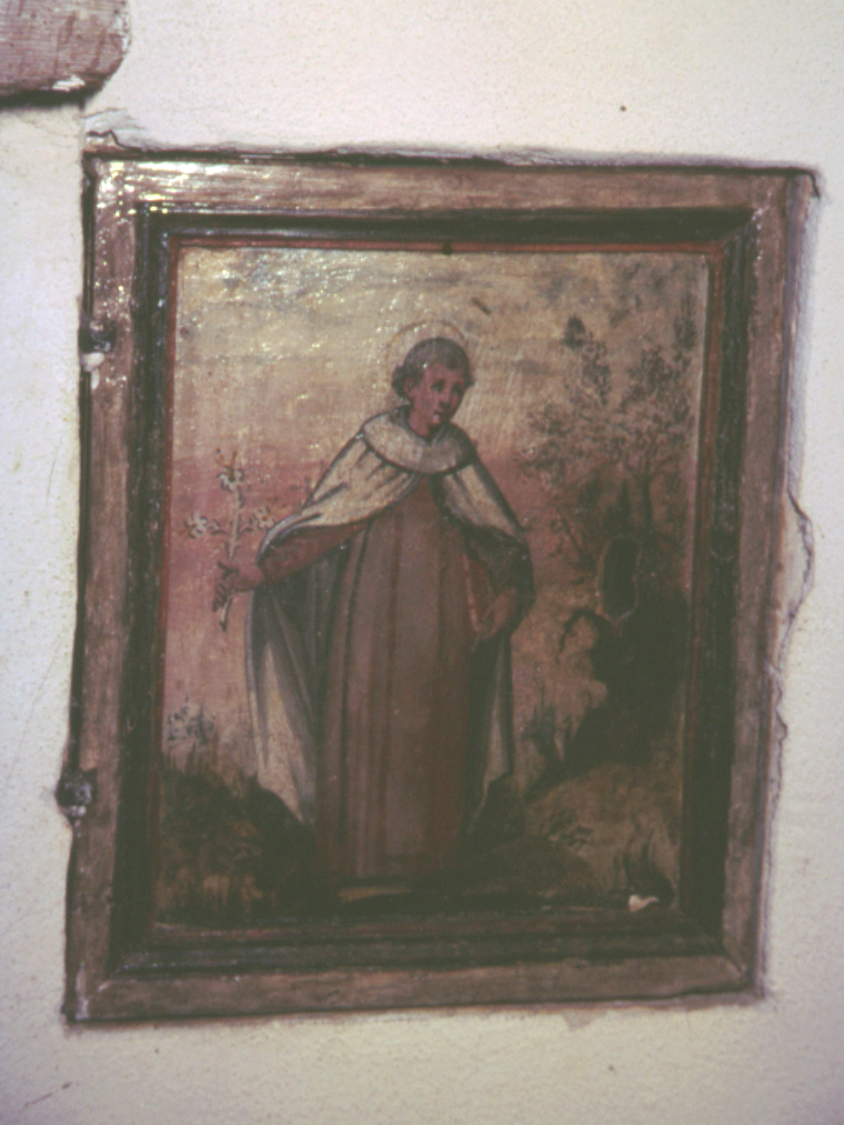 Sant'Adalberto (anta di armadietto per oli santi) - bottega marchigiana (sec. XVIII)