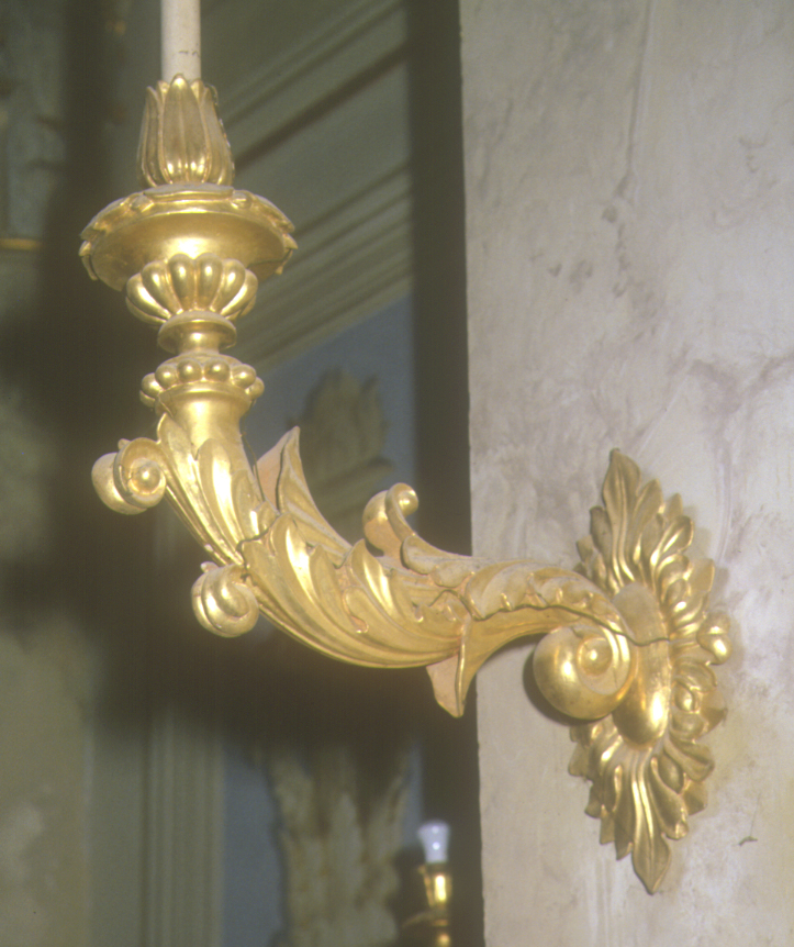 candeliere da parete, coppia - bottega marchigiana (fine sec. XIX)