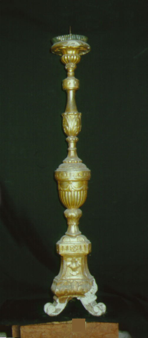 candeliere, serie - bottega marchigiana (metà sec. XIX)