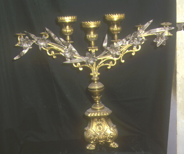 candeliere d'altare - produzione marchigiana (fine sec. XIX)