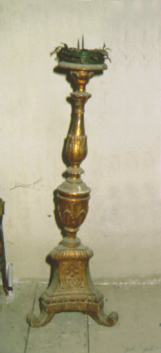 candeliere, serie - bottega marchigiana (metà sec. XIX)