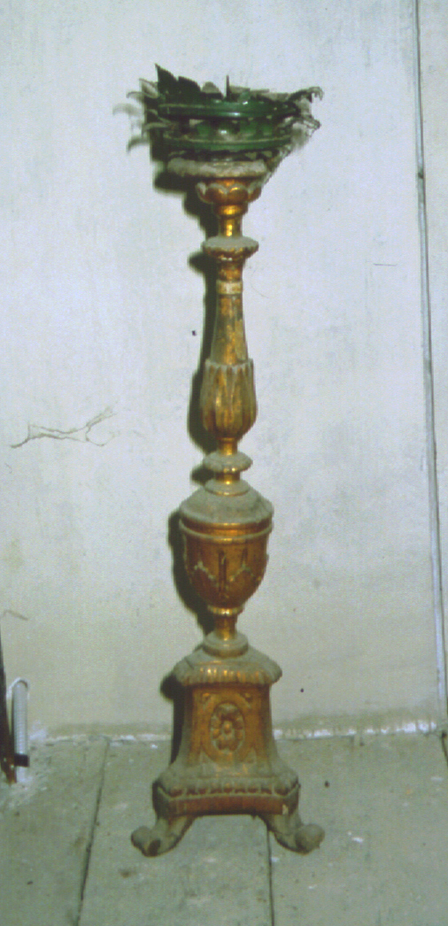 candeliere, serie - bottega marchigiana (metà sec. XIX)