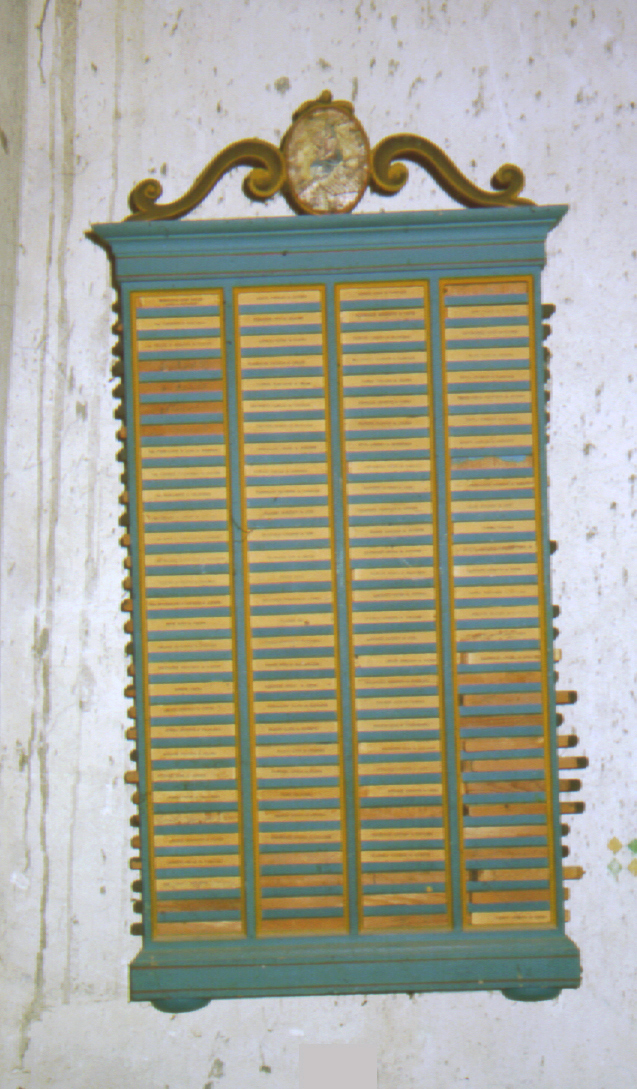 tabella di confraternita - produzione marchigiana (inizio sec. XX)