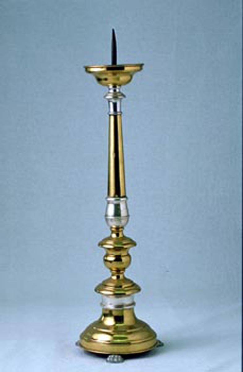 candeliere d'altare, serie - bottega italiana (prima metà sec. XX)