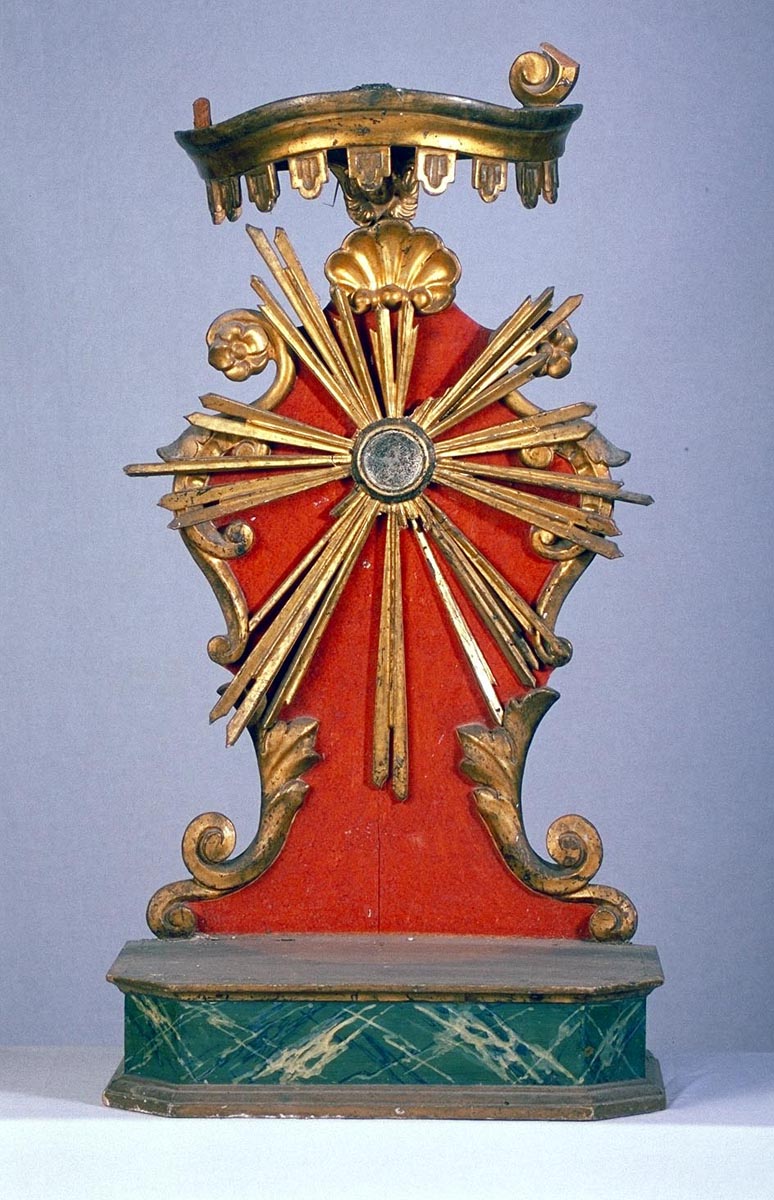 tronetto per esposizione eucaristica - bottega marchigiana (fine/inizio secc. XVIII/ XIX)
