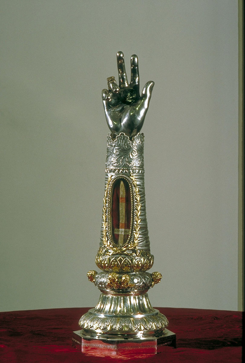 reliquiario antropomorfo - bottega marchigiana (prima metà sec. XIX)