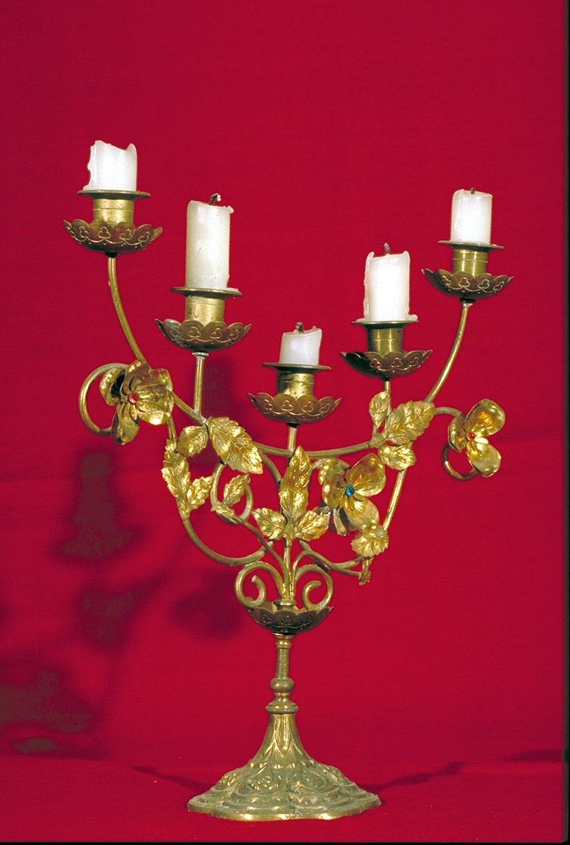 candelabro - bottega marchigiana (prima metà sec. XX)