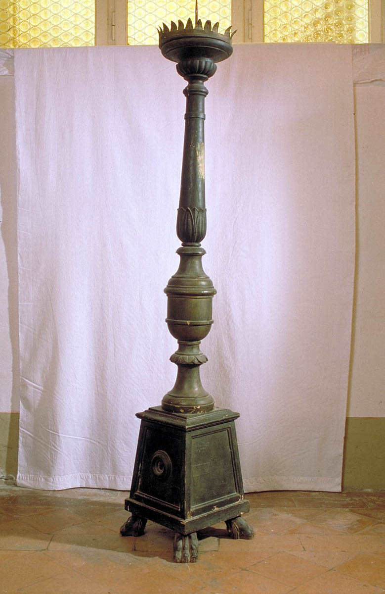 candelabro funebre - bottega marchigiana (prima metà sec. XIX)
