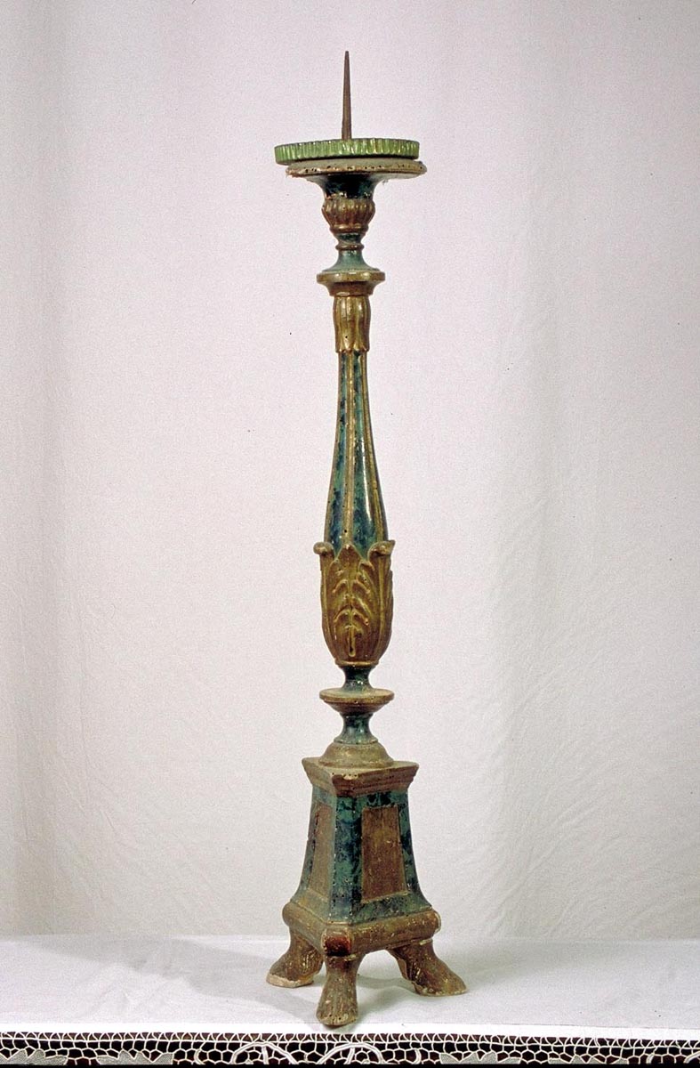candeliere d'altare - bottega marchigiana (prima metà sec. XIX)