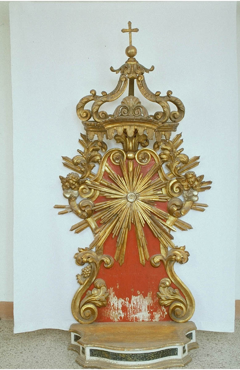 baldacchino di tronetto per esposizione eucaristica - bottega marchigiana (prima metà sec. XIX)