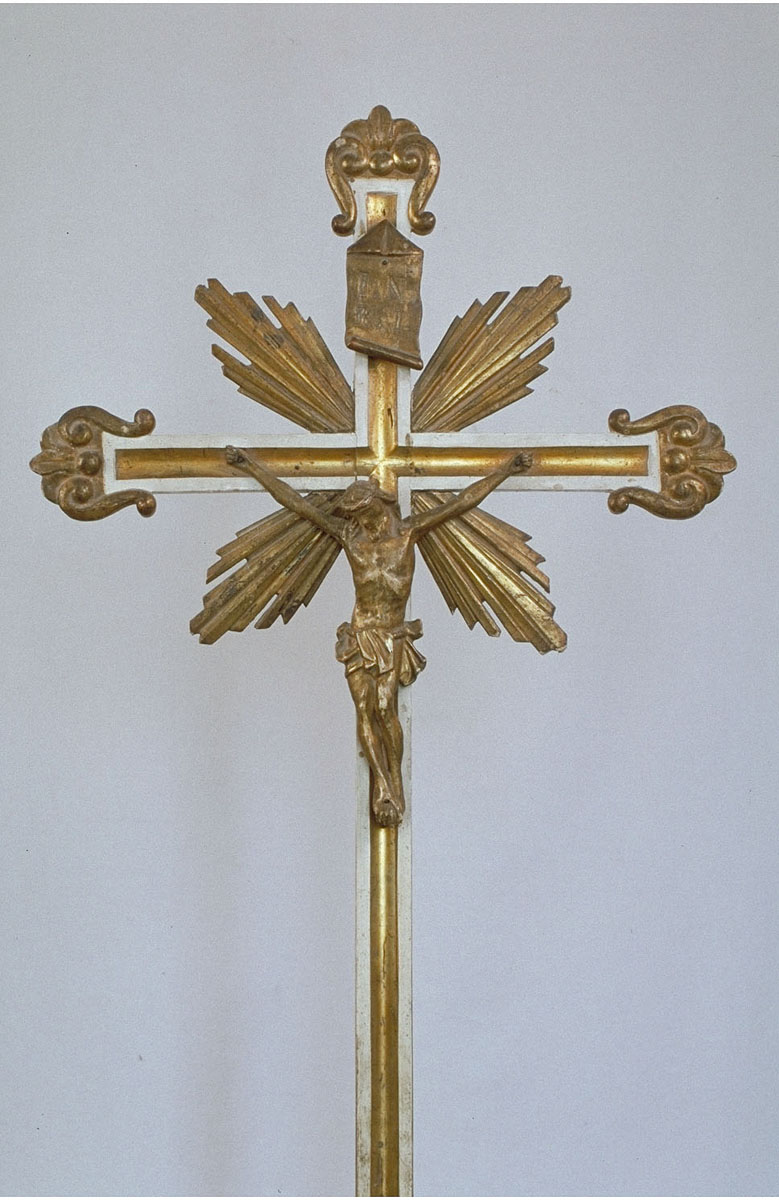 croce d'altare, serie - bottega marchigiana (metà sec. XIX)