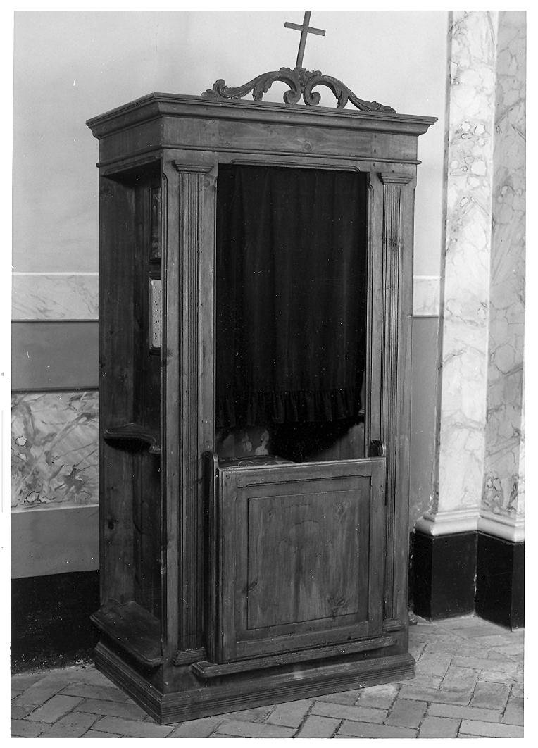 confessionale - bottega marchigiana (primo quarto sec. XX)