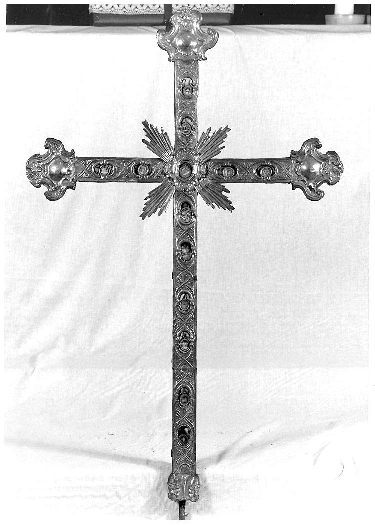 reliquiario - a croce - bottega marchigiana (seconda metà sec. XVIII)