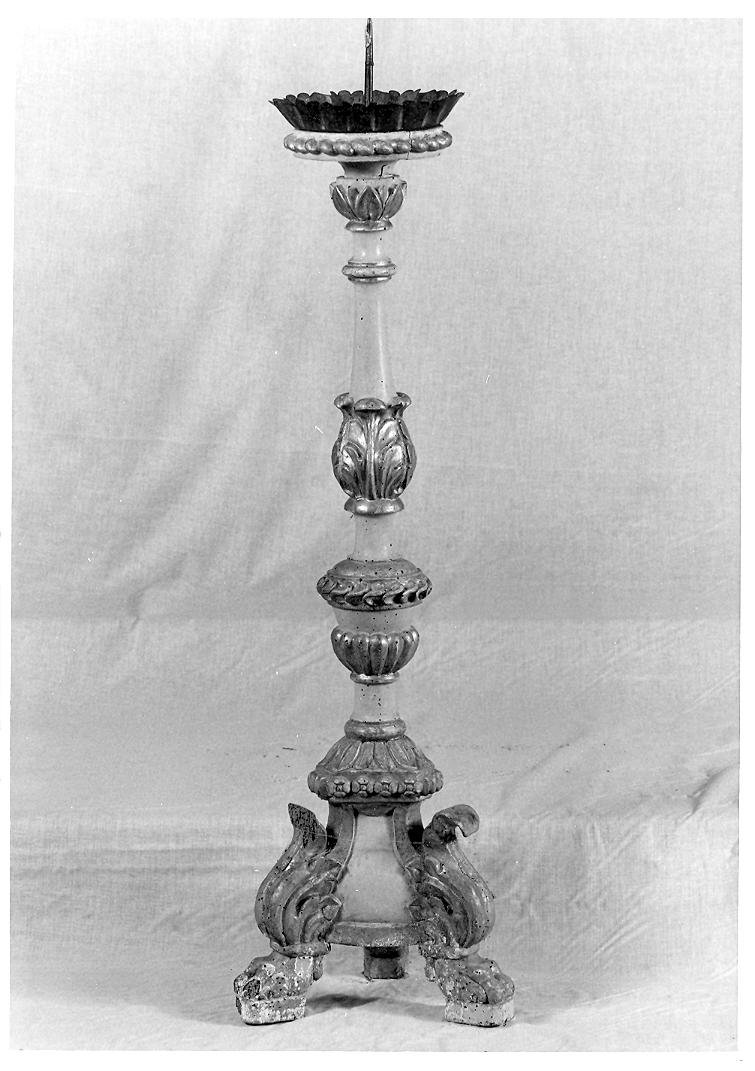 candelabro, serie - bottega marchigiana (seconda metà sec. XIX)