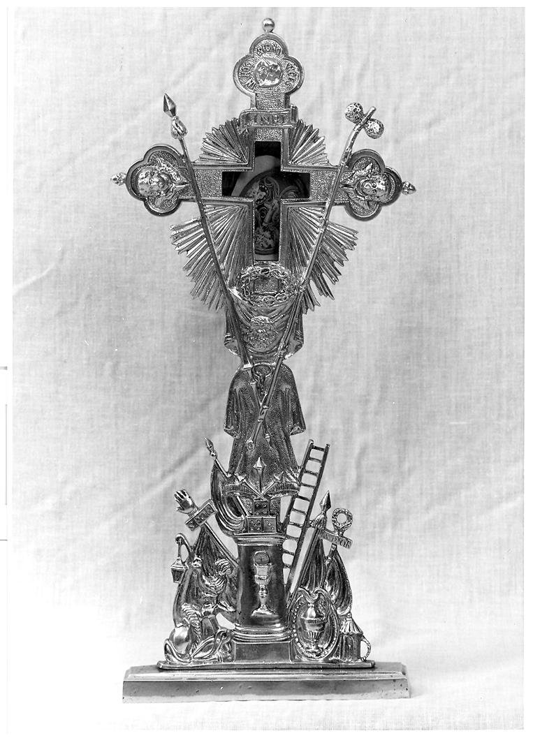 reliquiario - a croce - bottega marchigiana (sec. XX)