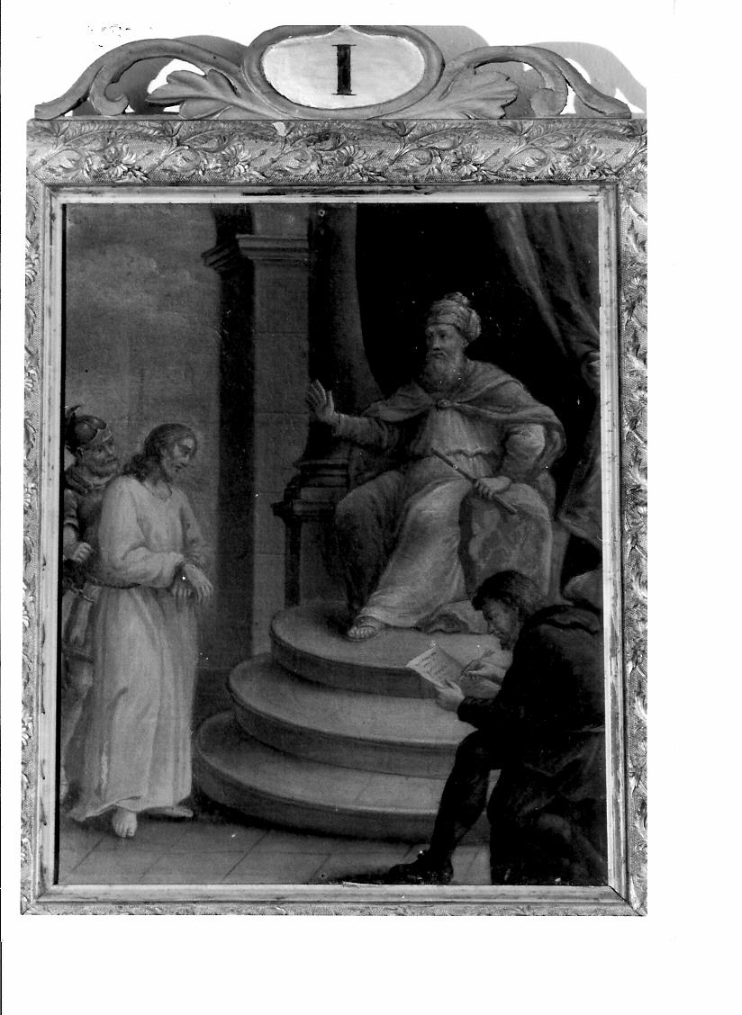 stazione III: Gesù cade sotto la croce la prima volta (Via Crucis, elemento d'insieme) - ambito marchigiano (sec. XIX)