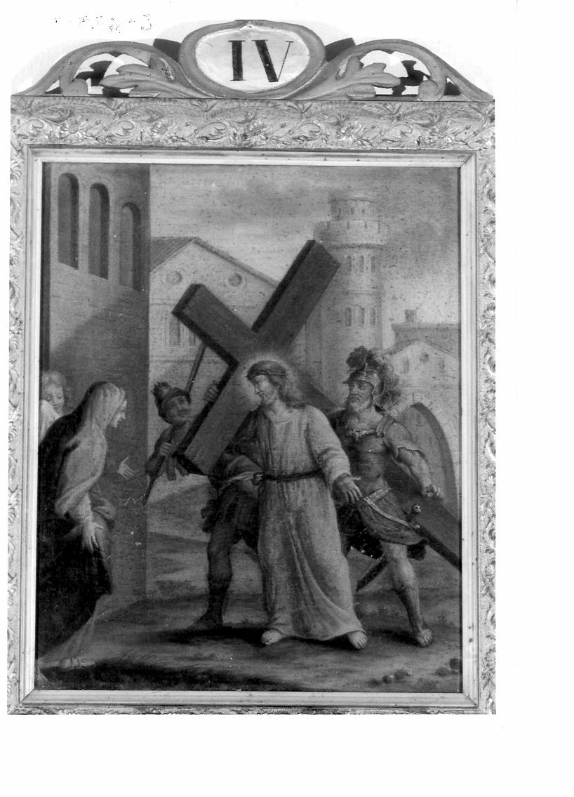 stazione VI: Gesù asciugato dalla Veronica (Via Crucis, elemento d'insieme) - ambito marchigiano (sec. XIX)