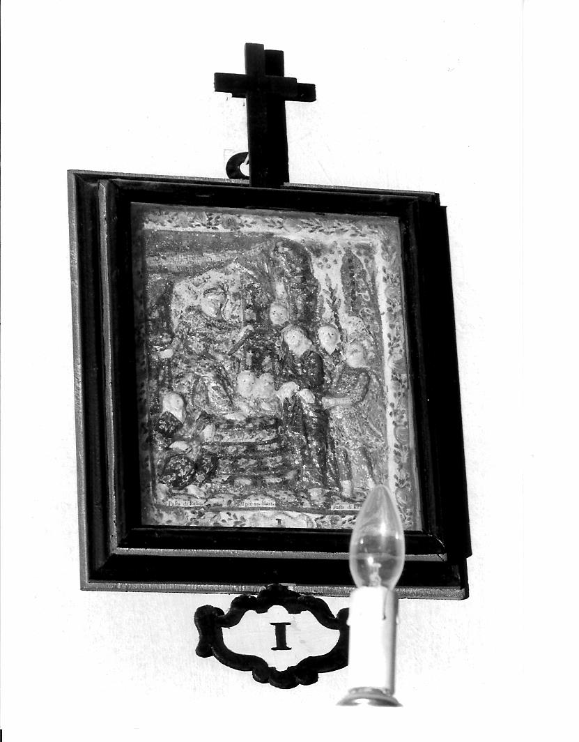 stazione XI: Gesù inchiodato alla croce (Via Crucis, elemento d'insieme) - ambito marchigiano (sec. XIX)