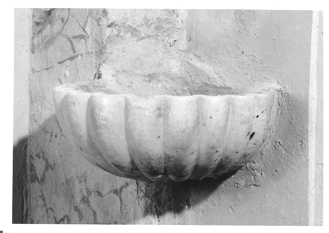 acquasantiera, coppia - bottega marchigiana (metà sec. XIX)