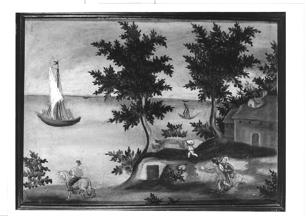 paesaggio marino (dipinto) - ambito marchigiano (seconda metà sec. XIX)