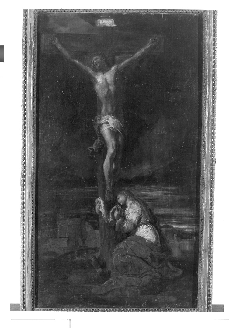 Cristo crocifisso con Santa Maria Maddalena (dipinto) - ambito veneto (prima metà sec. XVII)