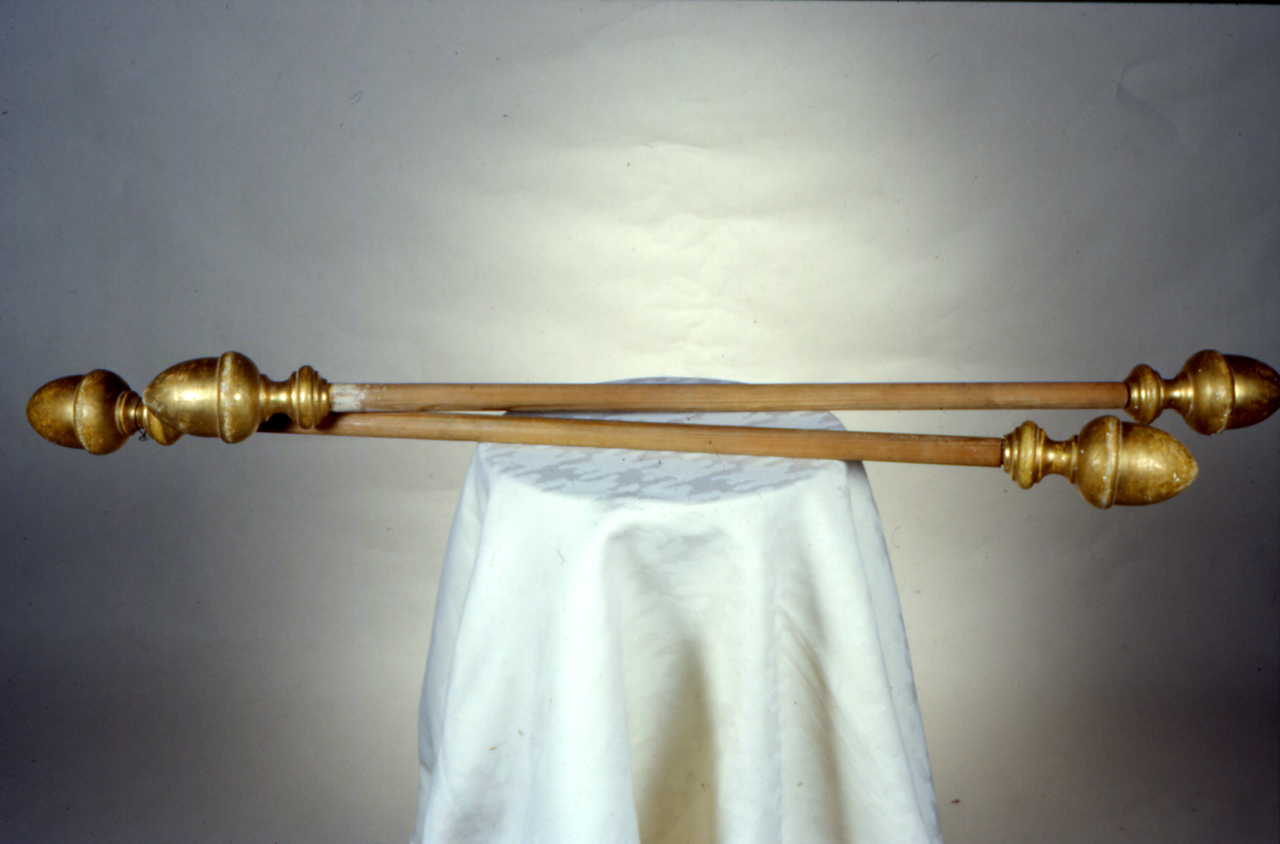 bastone, elemento d'insieme - bottega marchigiana (prima metà sec. XX)