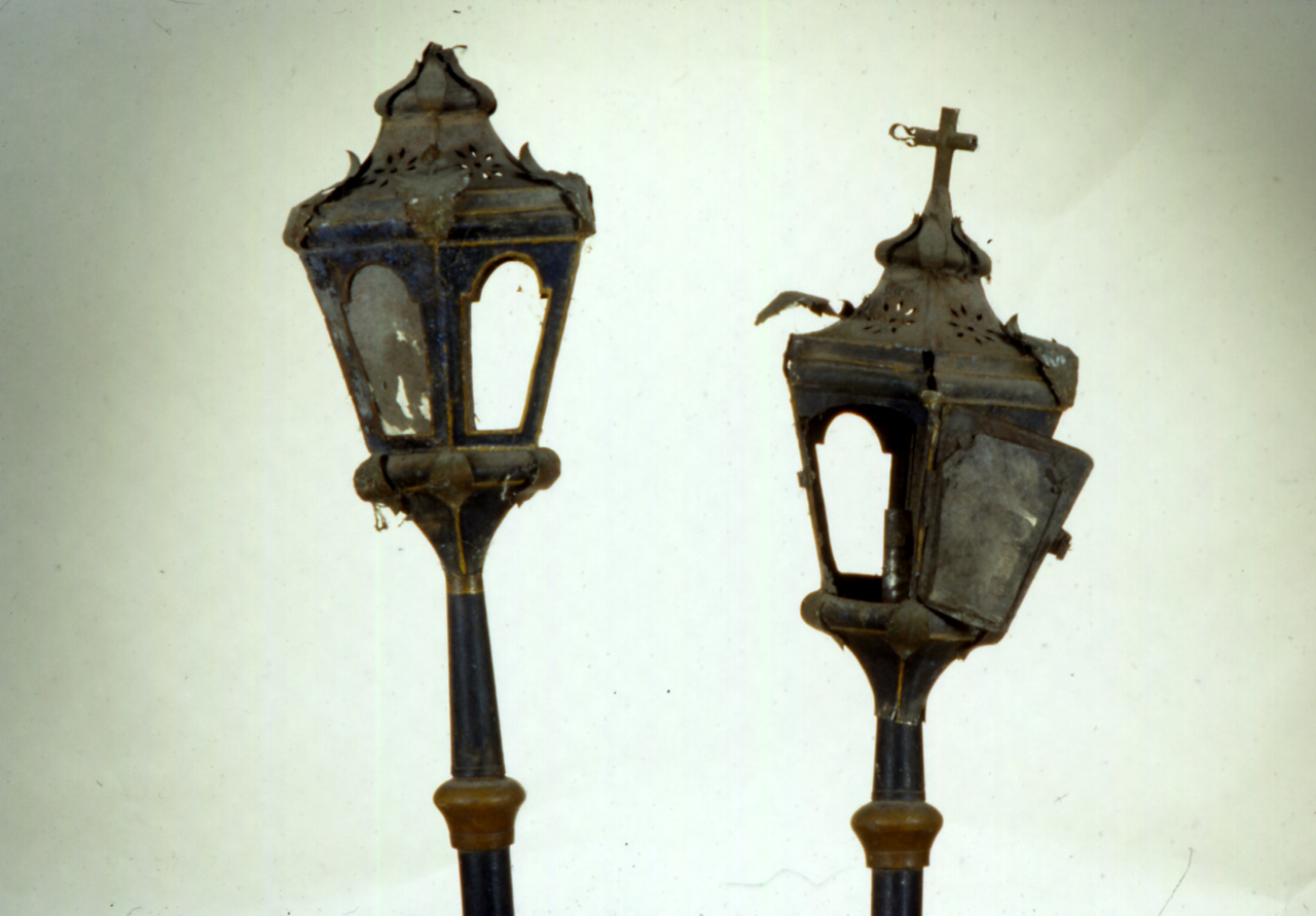 lanterna processionale, elemento d'insieme - bottega marchigiana (sec. XIX)