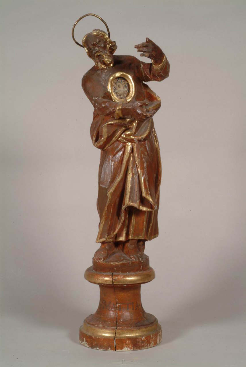 reliquiario - a statua, elemento d'insieme - bottega marchigiana (sec. XVIII)
