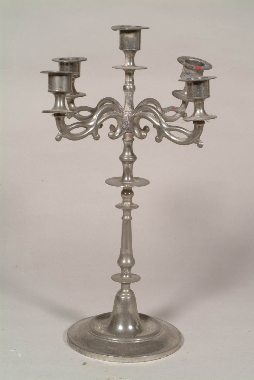 candeliere, elemento d'insieme - produzione italiana (metà sec. XX)