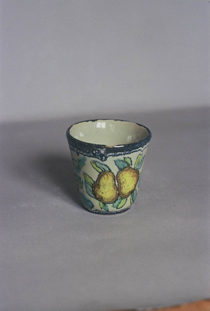 bicchiere, elemento d'insieme - manifattura marchigiana (secondo quarto sec. XX)