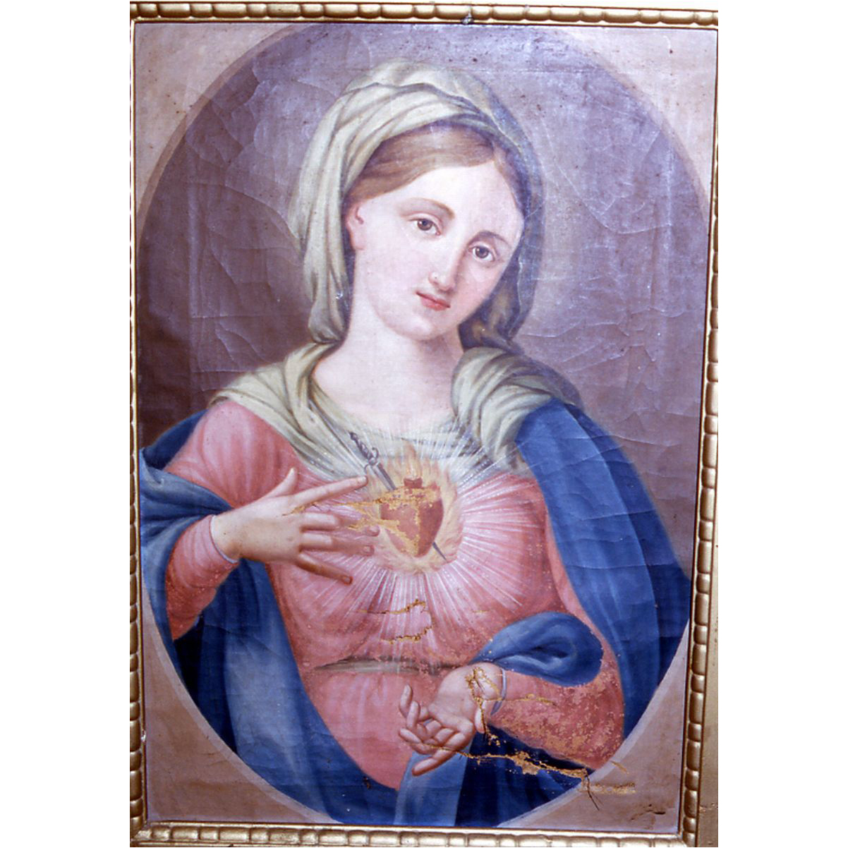 Sacro Cuore di Maria (dipinto, elemento d'insieme) - ambito marchigiano (sec. XIX)