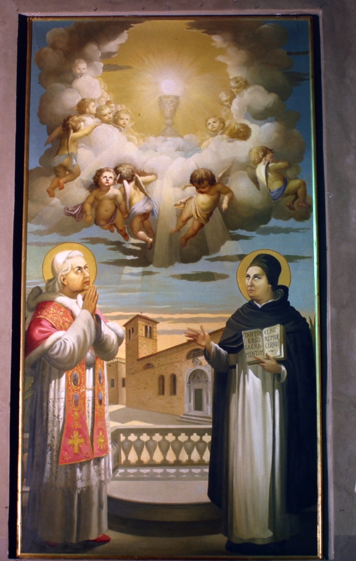 San Pio X e San Tommaso D'Aquino (dipinto) - ambito italiano (metà sec. XX)