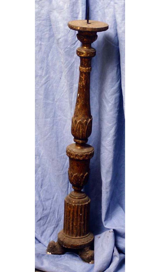 candeliere d'altare, serie - bottega marchigiana (sec. XIX)