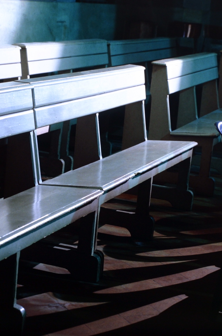 banco da chiesa, serie - bottega marchigiana (sec. XX)