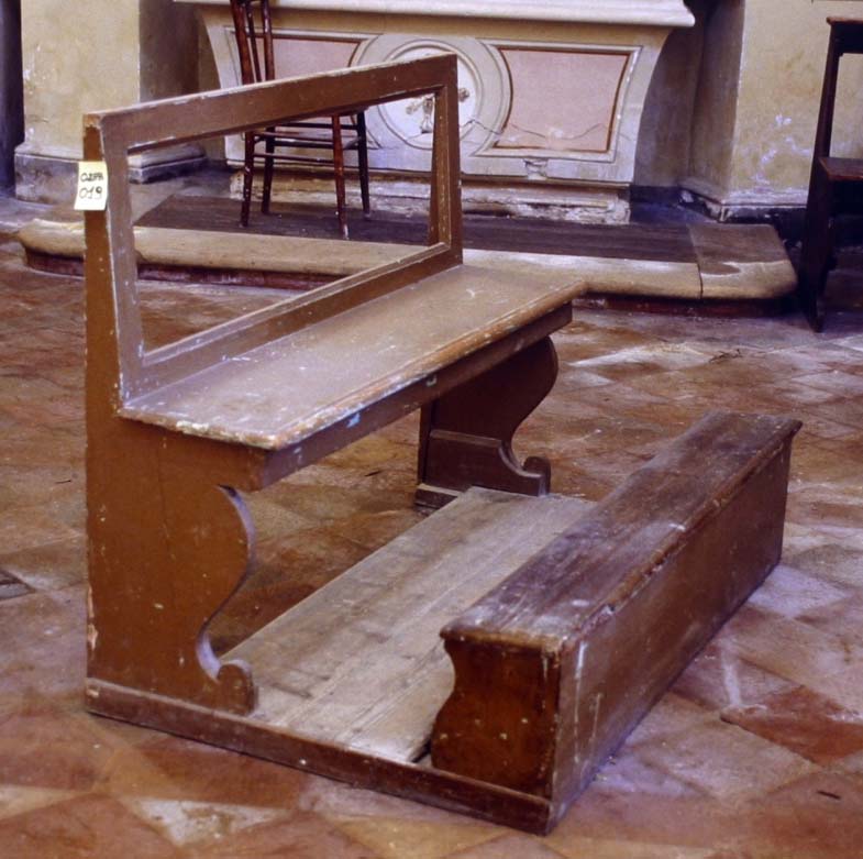 banco da chiesa, serie - bottega marchigiana (fine, inizio sec. XIX, sec. XX)