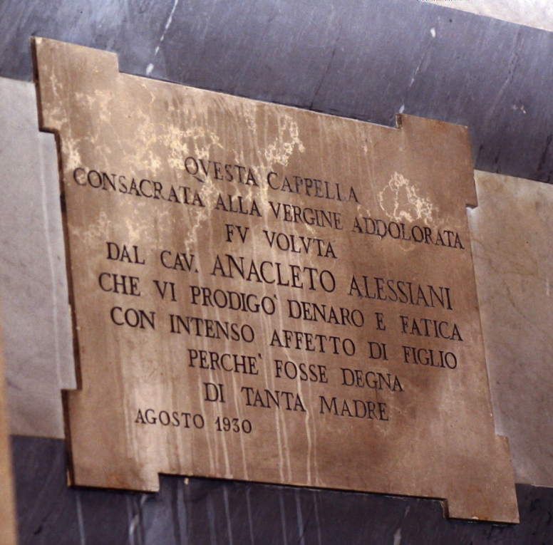 lapide commemorativa - bottega marchigiana (sec. XX)