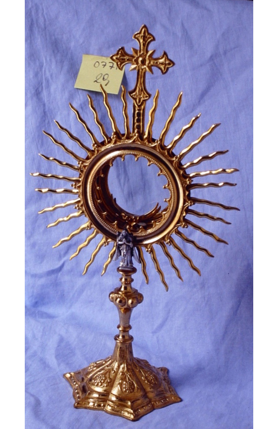 ostensorio - a raggiera - bottega italiana (metà sec. XX)