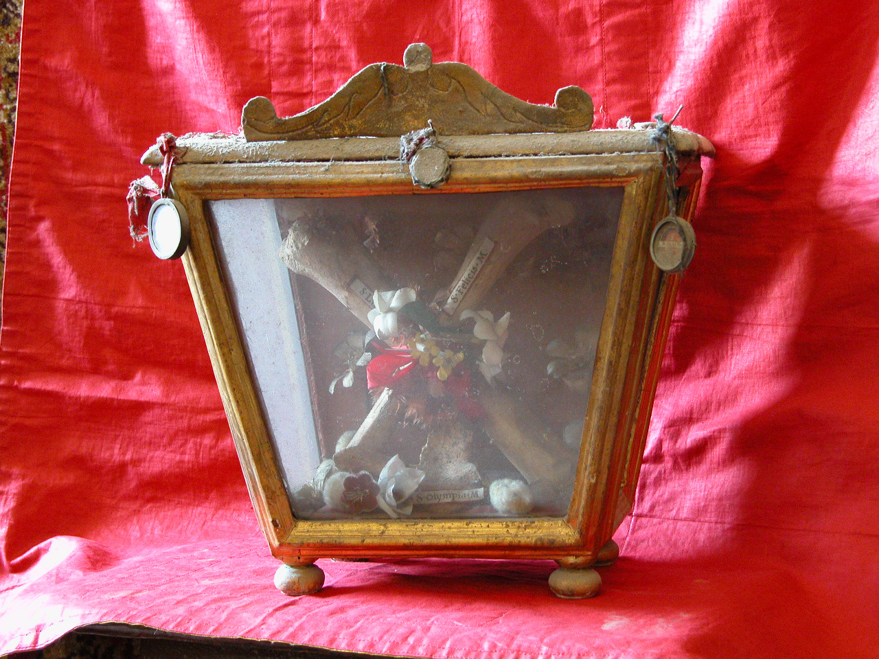 reliquiario, coppia - bottega marchigiana (sec. XVIII)