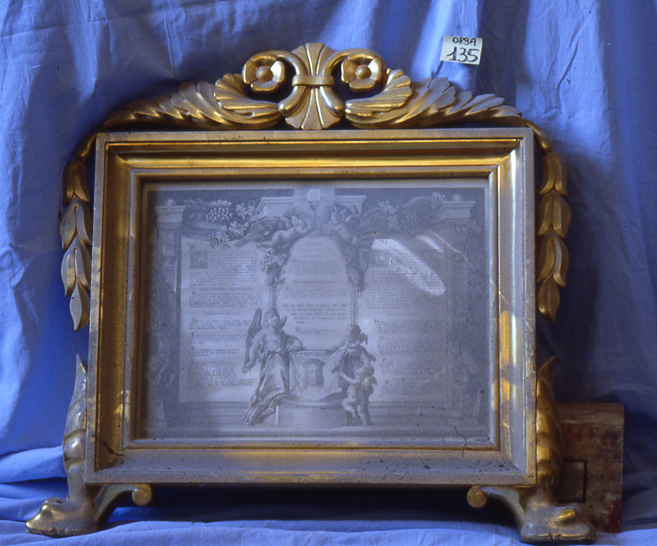 cartagloria, elemento d'insieme - bottega marchigiana (sec. XIX)