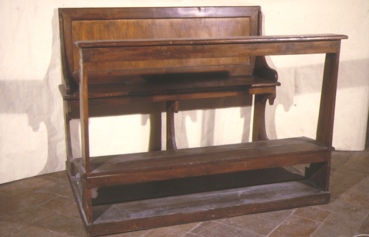 panca con inginocchiatoio, serie - ambito marchigiano (fine sec. XIX)