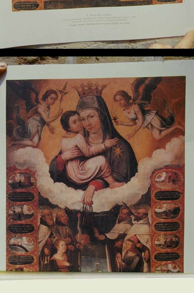 Madonna del Carmelo (dipinto, elemento d'insieme) - ambito marchigiano (prima metà sec. XVI)