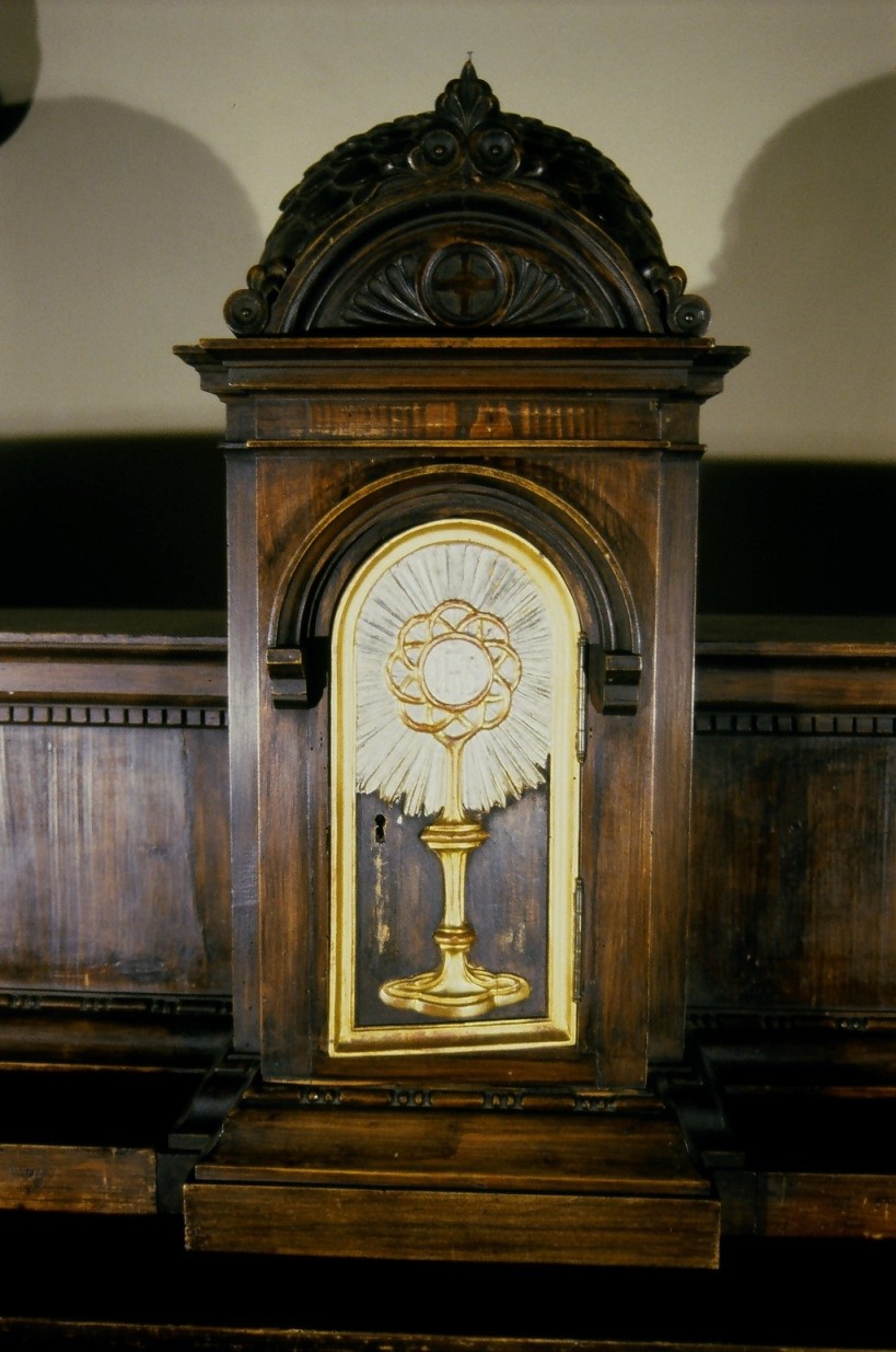 tabernacolo, elemento d'insieme - bottega marchigiana (secondo quarto sec. XX)