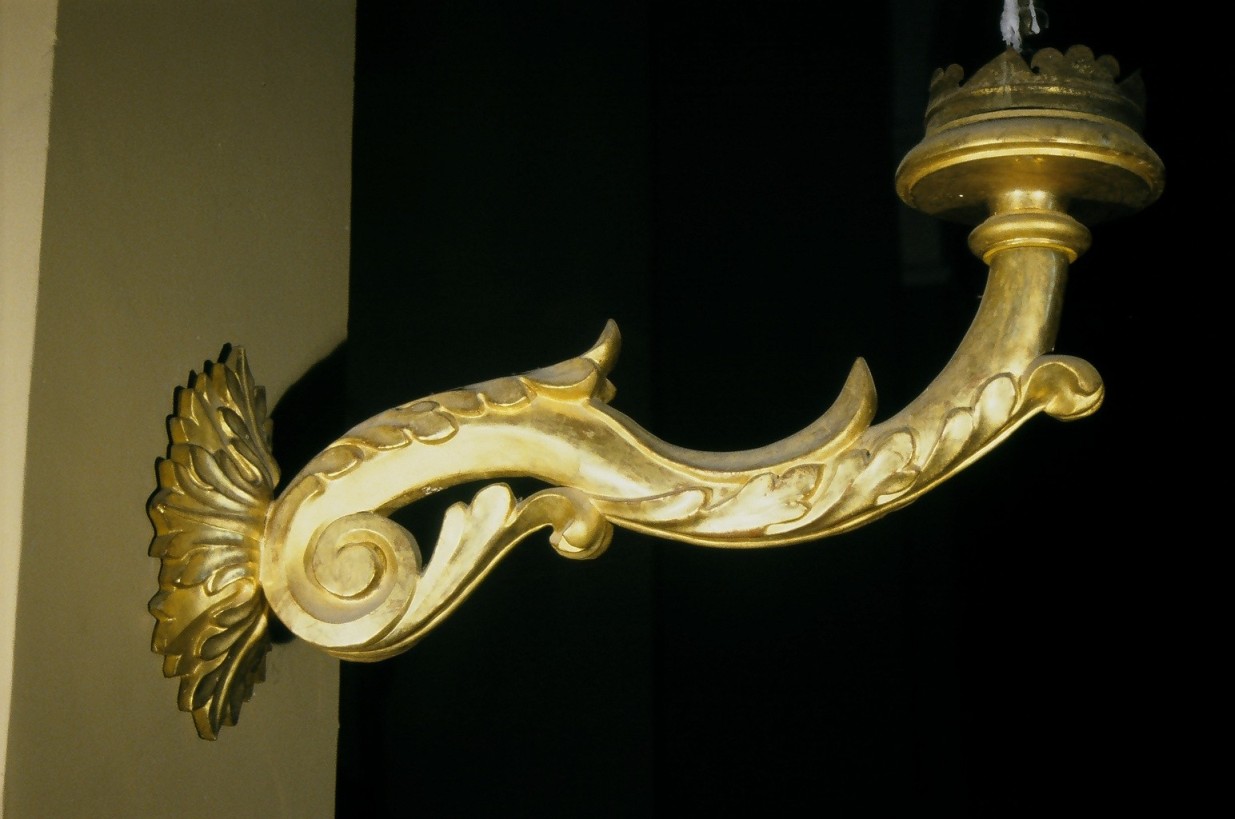 candeliere da parete, coppia - ambito marchigiano (seconda metà sec. XIX)