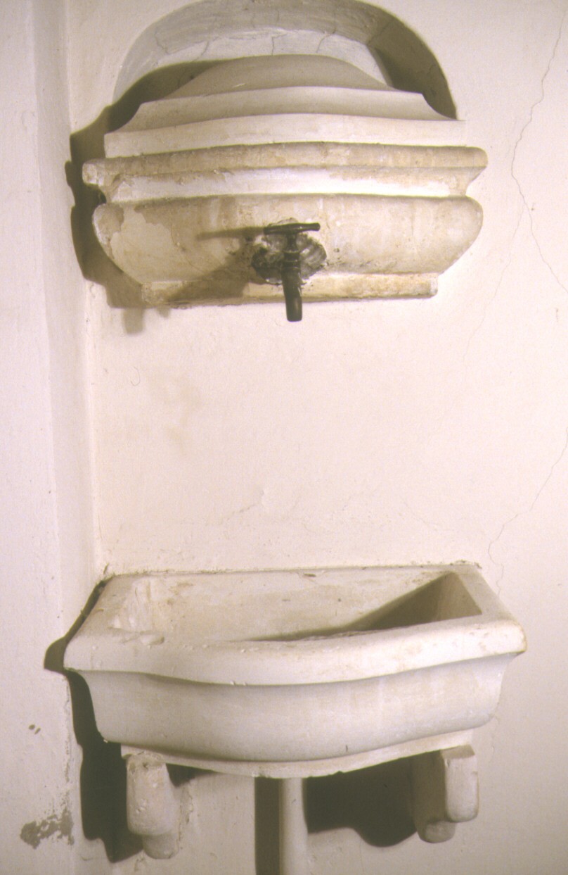 lavabo - a parete - bottega marchigiana (fine/inizio secc. XVIII/ XIX)
