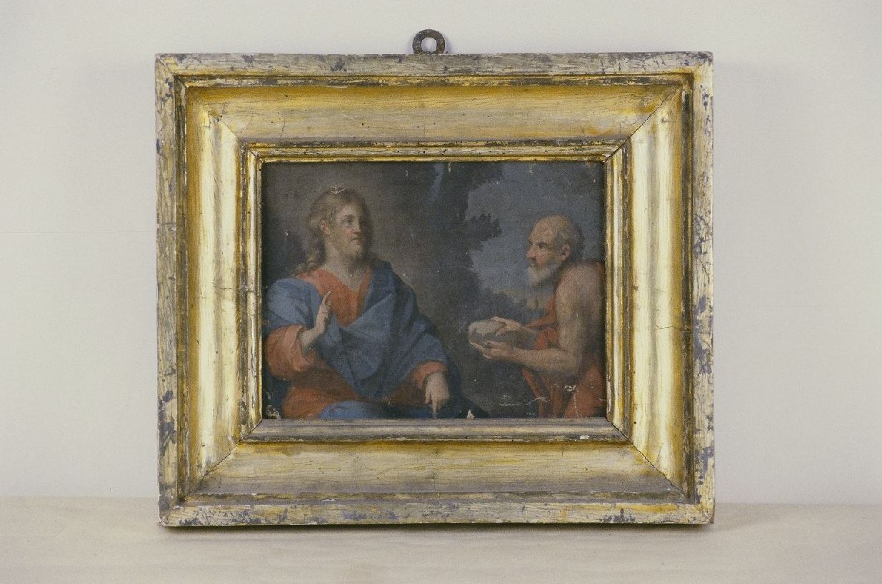 Cristo tentato da Satana (dipinto, elemento d'insieme) - bottega marchigiana (seconda metà sec. XVIII)