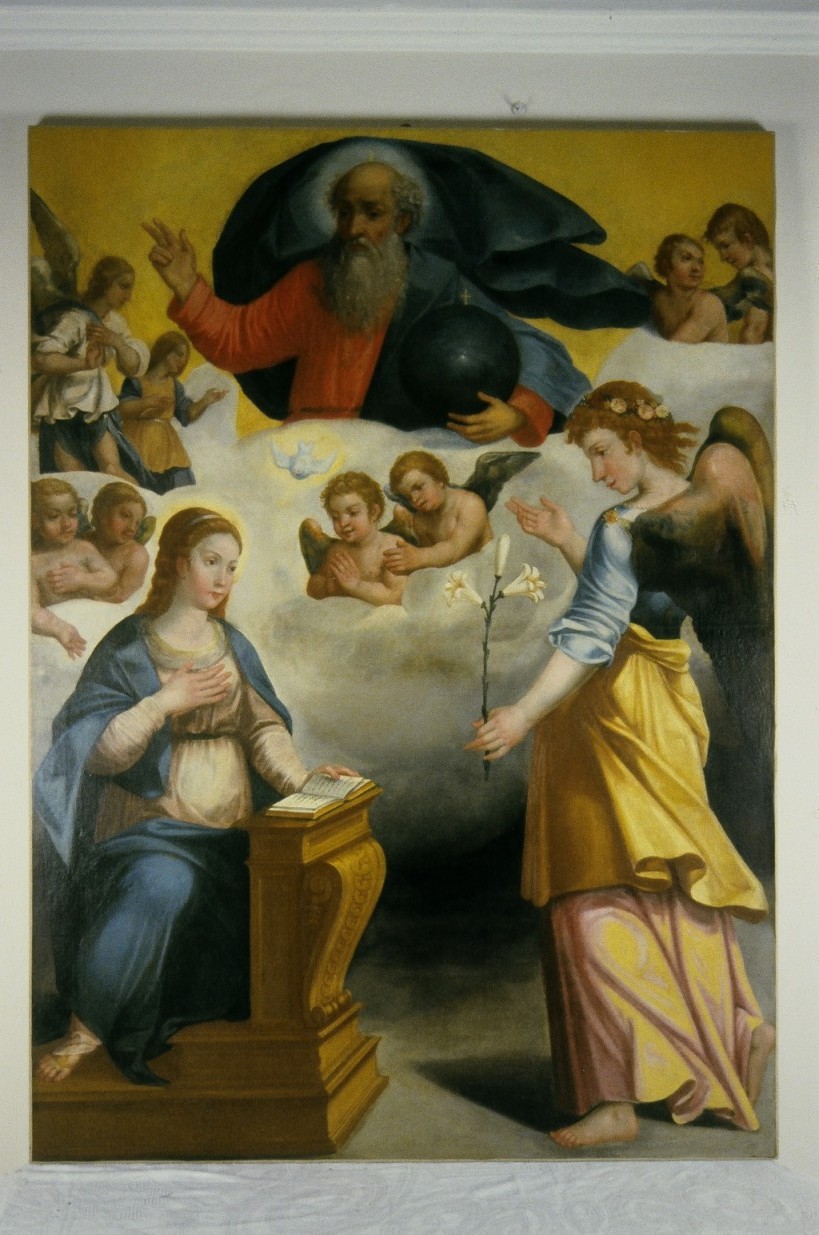 Annunciazione (dipinto) - bottega marchigiana (seconda metà sec. XVI)