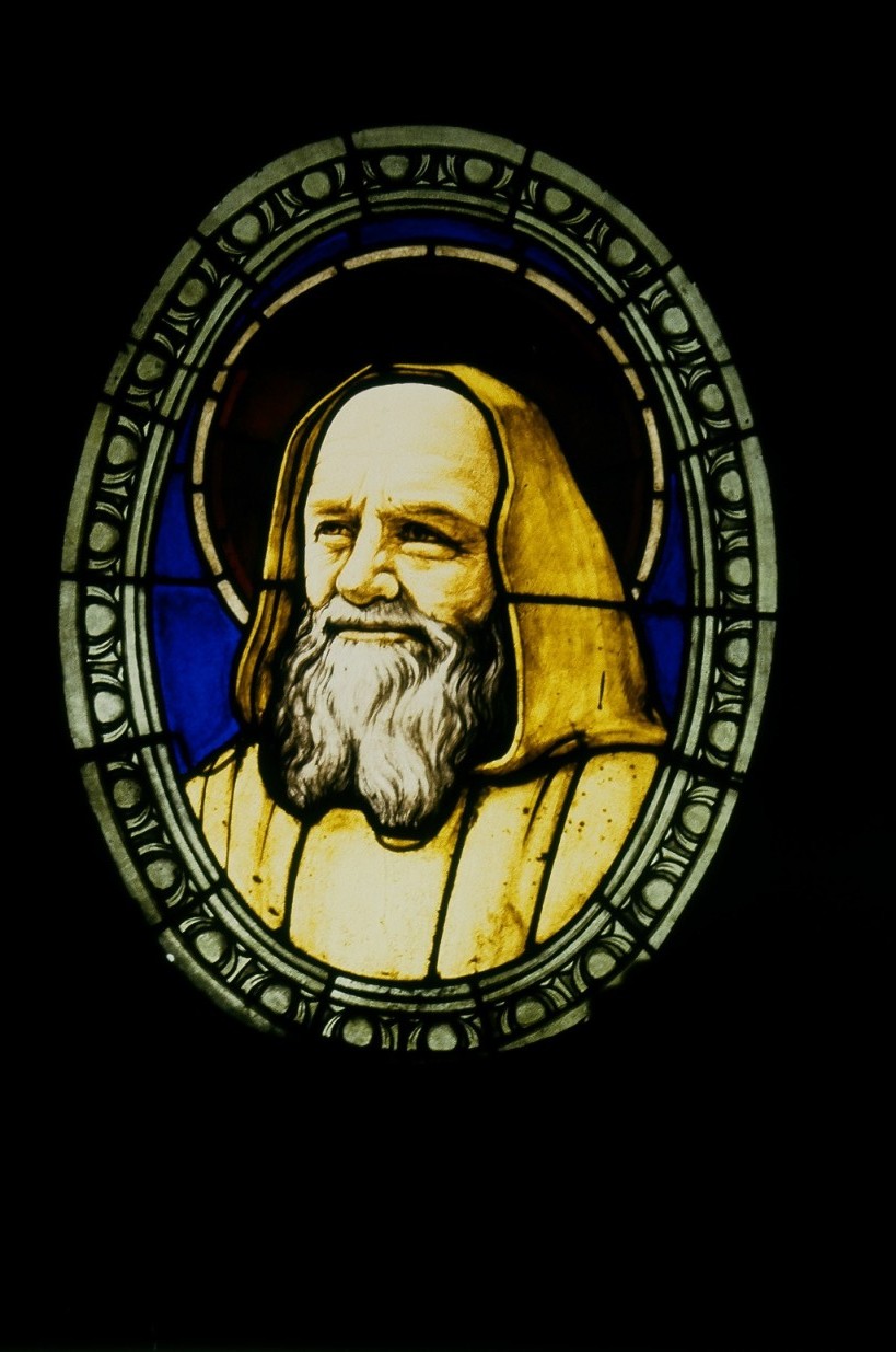 San Romualdo (vetrata) - ambito italiano (secondo quarto sec. XX)